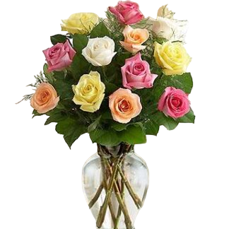 15 multi-colored roses | Flower Delivery Oryol