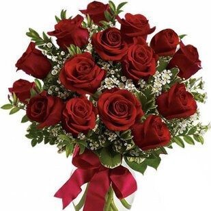 15 red roses with greenery | Flower Delivery Oryol